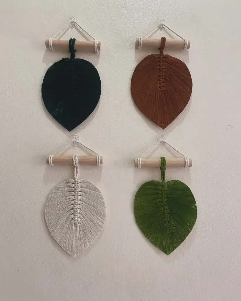 Hoja individual de macramé