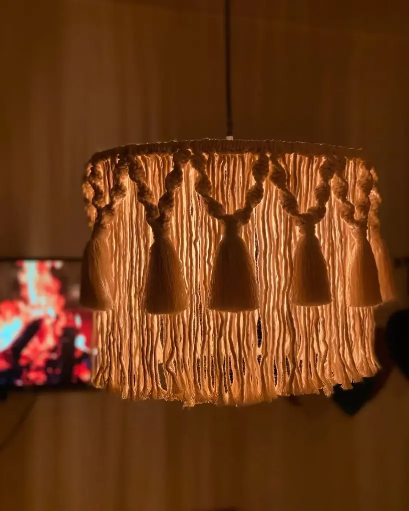 «Amapola» | Lámpara de macramé | Pequeña