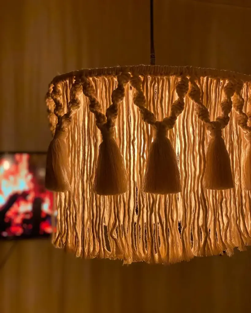 «Amapola» | Lámpara de macramé | Grande