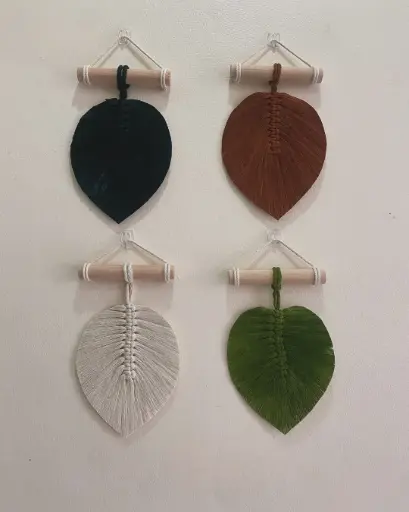 Hoja individual de macramé