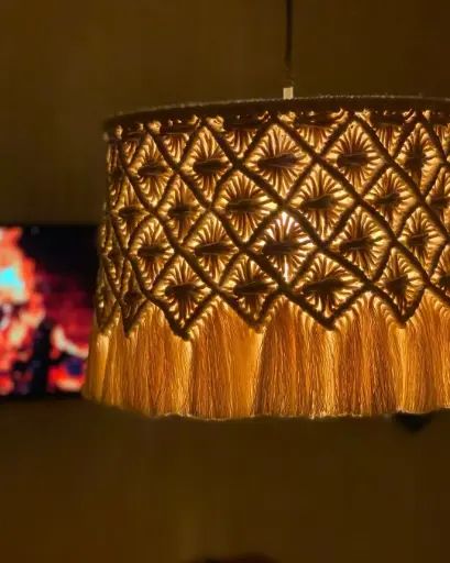 «Irene» | Lámpara de macramé | Grande