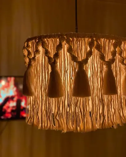 «Amapola» | Lámpara de macramé | Grande