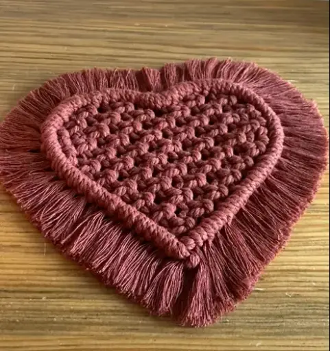 «Corazón» | Posavaso de macramé